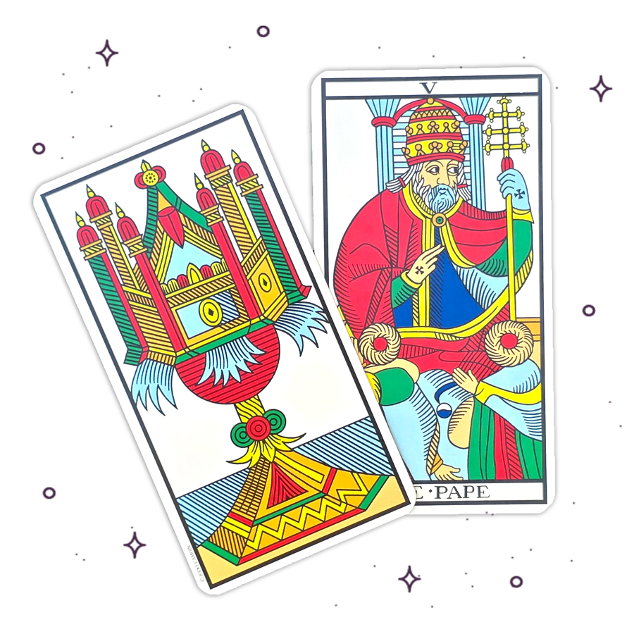 deux cartes de tarot page tarologie